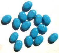 15 14mm Opaque Turquoise Blue Scarab Beetle Beads